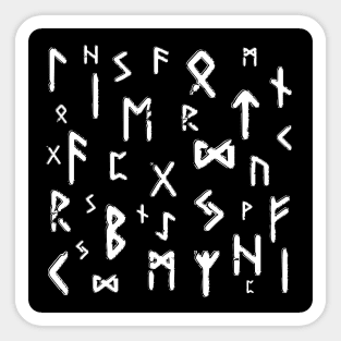 Viking runes, Elder futhark design Sticker